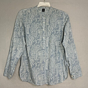 Gap Women's Cotton Floral Tunic Size M Paisley Print Bohemian Hippie Cottagecore